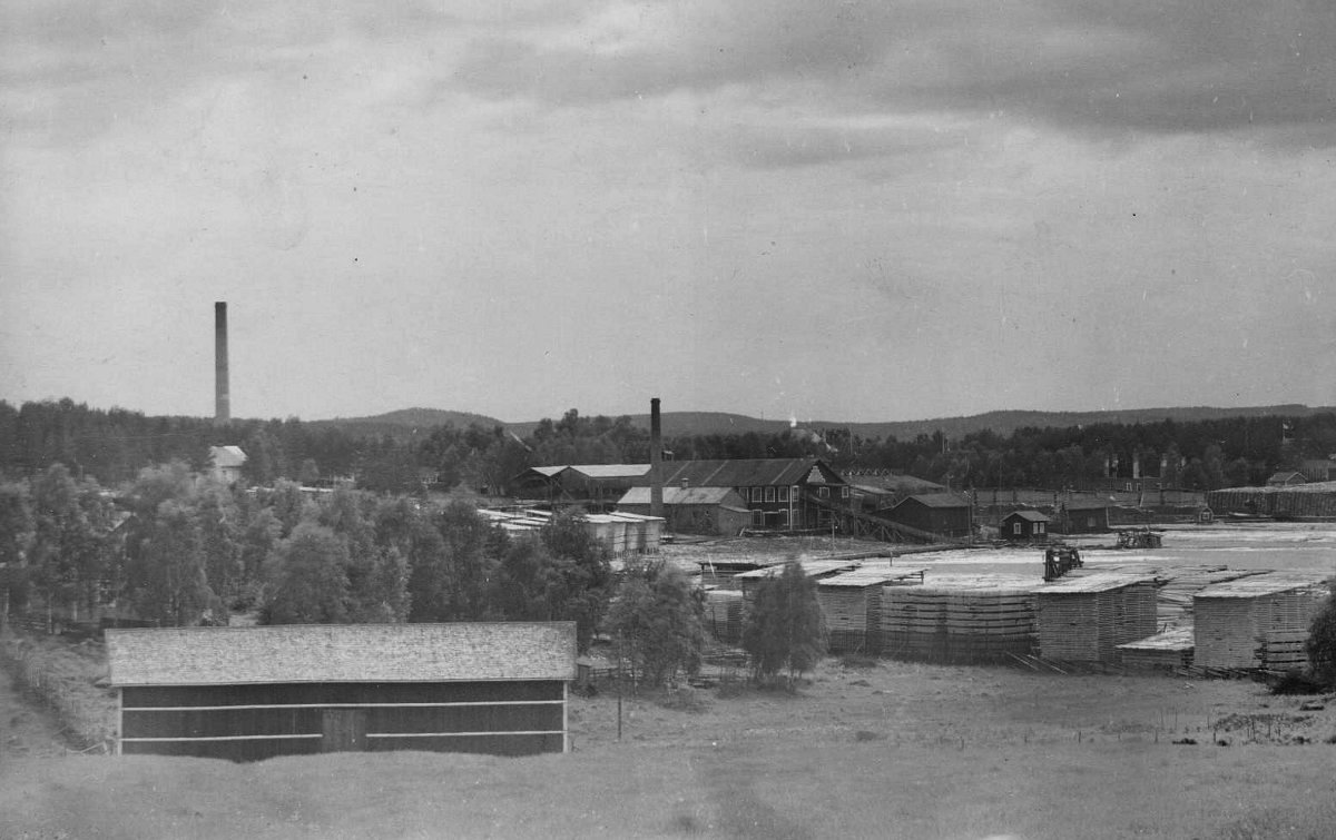 Äänekoski Oy:n vanha saha Äänejärven rannalla.