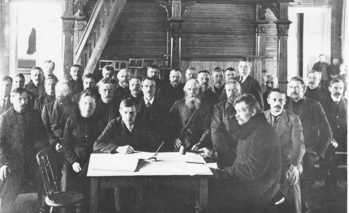 Osuuskaupan vuosikokous vuonna 1914.