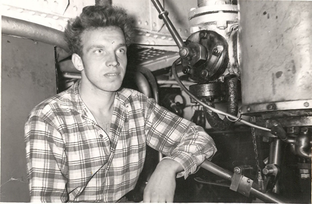 Höyrylaiva Heikin konemestari Matti Pulkkinen 1950-luvulla.