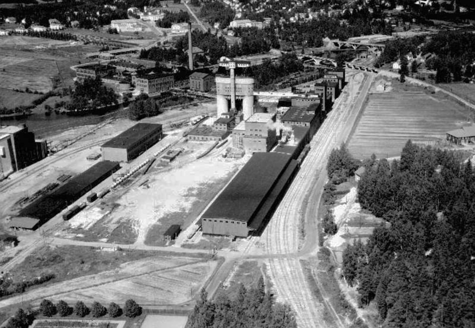 Äänekosken tehtaat vuonna 1958.