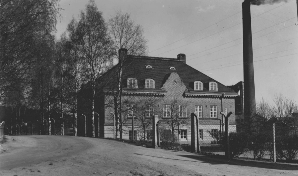 Tehtaan pääkonttori 1940-luvun lopussa.