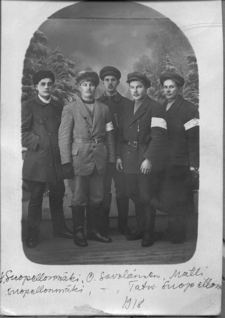 Honkolan suojeluskuntalaisia 1918.