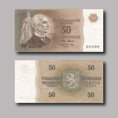 Viisikymmentä markkaa vuodelta 1963.