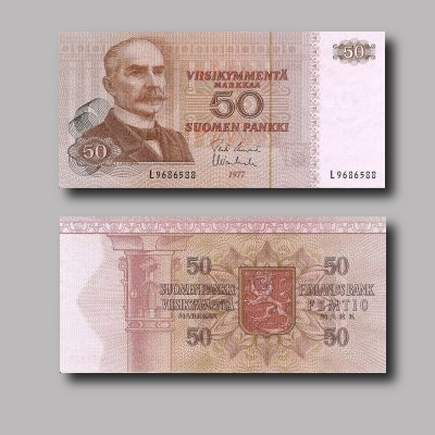 Viisikymmentä markkaa vuodelta 1977.