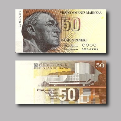 Viisikymmentä markkaa vuodelta 1986.