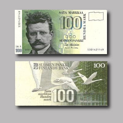 Sata markkaa vuodelta 1986.