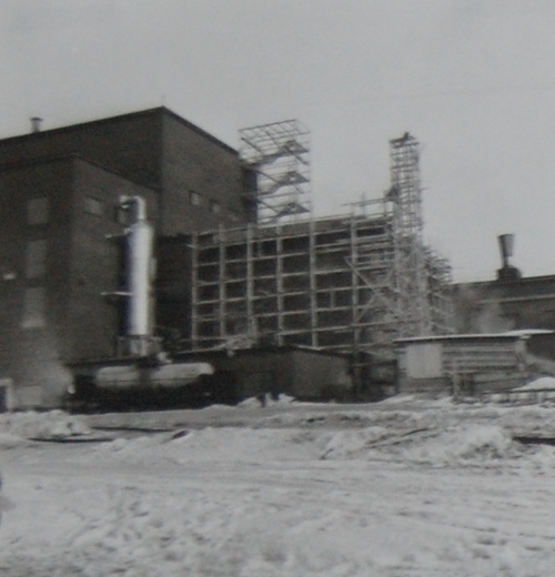 Sulfiittitehtaan klooridioksidilaitos 1960.