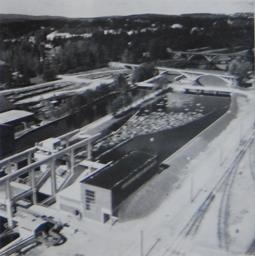 Nippunosturi ja vesilaitos valmiina 1960.