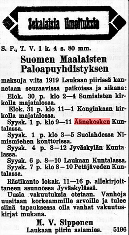 Kansalliskirjaston digitoidut aineistot, 14.08.1920, Keskisuomalainen no 183.