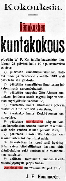 Kansalliskirjaston digitoidut aineistot, 17.12.1912 Keski-Suomi no 144.