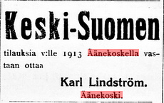 Kansalliskirjaston digitoidut aineistot, 17.12.1912 Keski-Suomi no 144.
