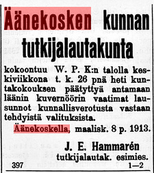 Kansalliskirjaston digitoidut aineistot, 18.03.1913 Keski-Suomi no 31.