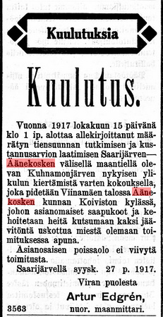 Kansalliskirjaston digitoidut aineistot, 03.10.1917 Suomalainen no 98.