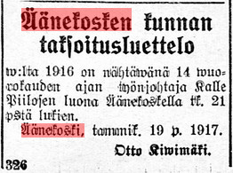 Kansalliskirjaston digitoidut aineistot, 22.01.1917 Sorretun Voima no 9.