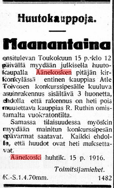 Kansalliskirjaston digitoidut aineistot, 19.04.1916 Sorretun Voima no 45.