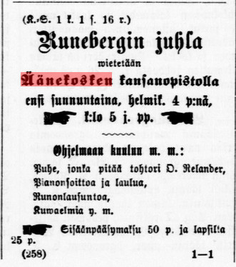 Kansalliskirjaston digitoidut aineistot, 31.01.1900 Suomalainen no 13.