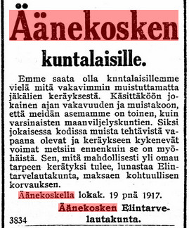 Kansalliskirjaston digitoidut aineistot, 22.10.1917 Suomalainen no 106.
