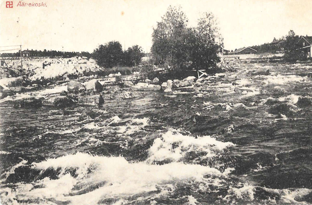 Äänekosken kuohuja vapaana 1900-luvun alussa.