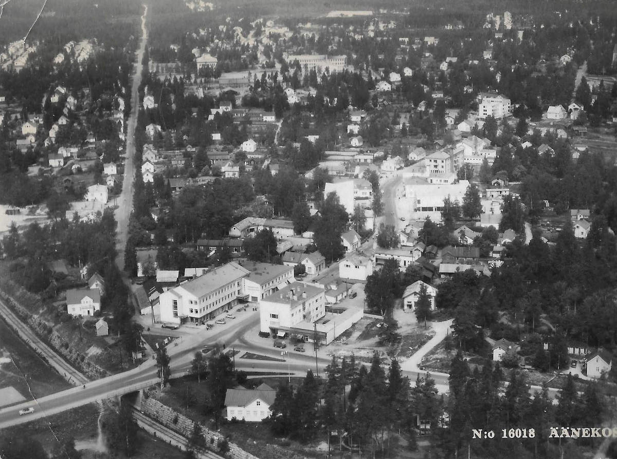 Äänekosken keskustaa 1960-luvulla.