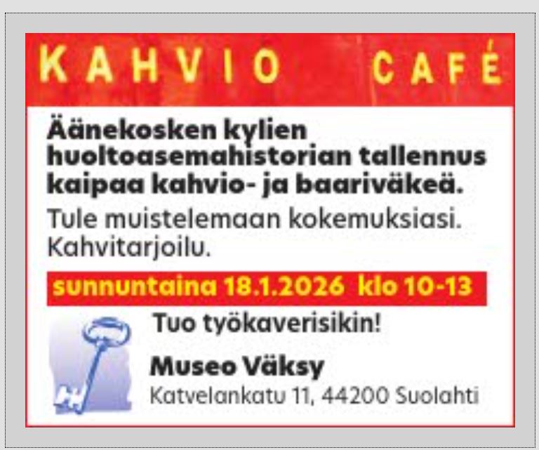 HUOLTOASEMA MUISTOJA